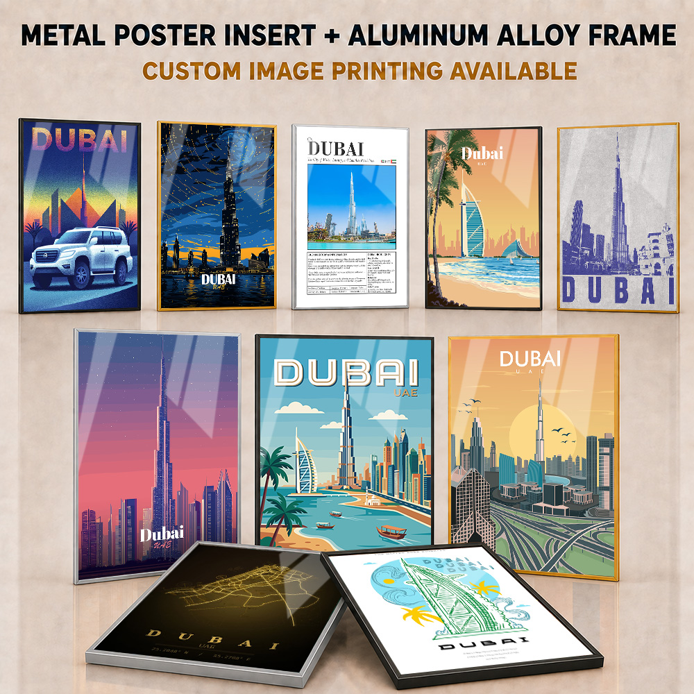 Home Office Dubai - Dubai ／ VAE Inlijstbare Metalen Print