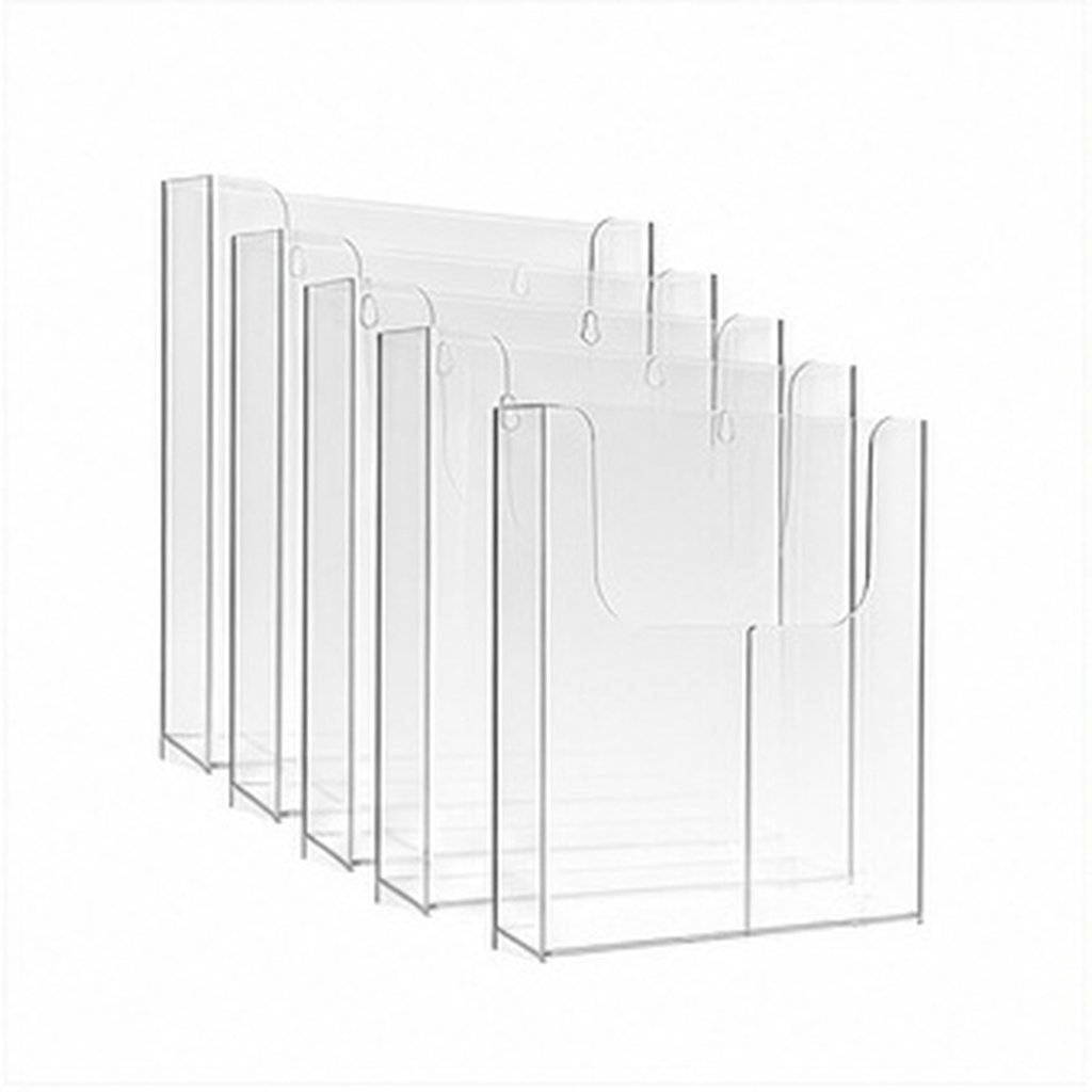 Document Holder Stand - 4 stuks acryl wandhouder voor brochures,