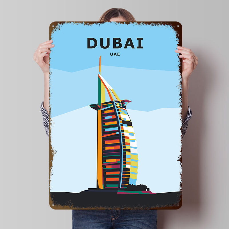 Home Office Dubai - Reis naar Dubai blikken poster op