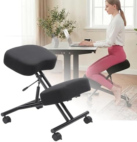 Ergonomic Office Chair - Knielstoel van linnen, ergonomische bureaustoel voor