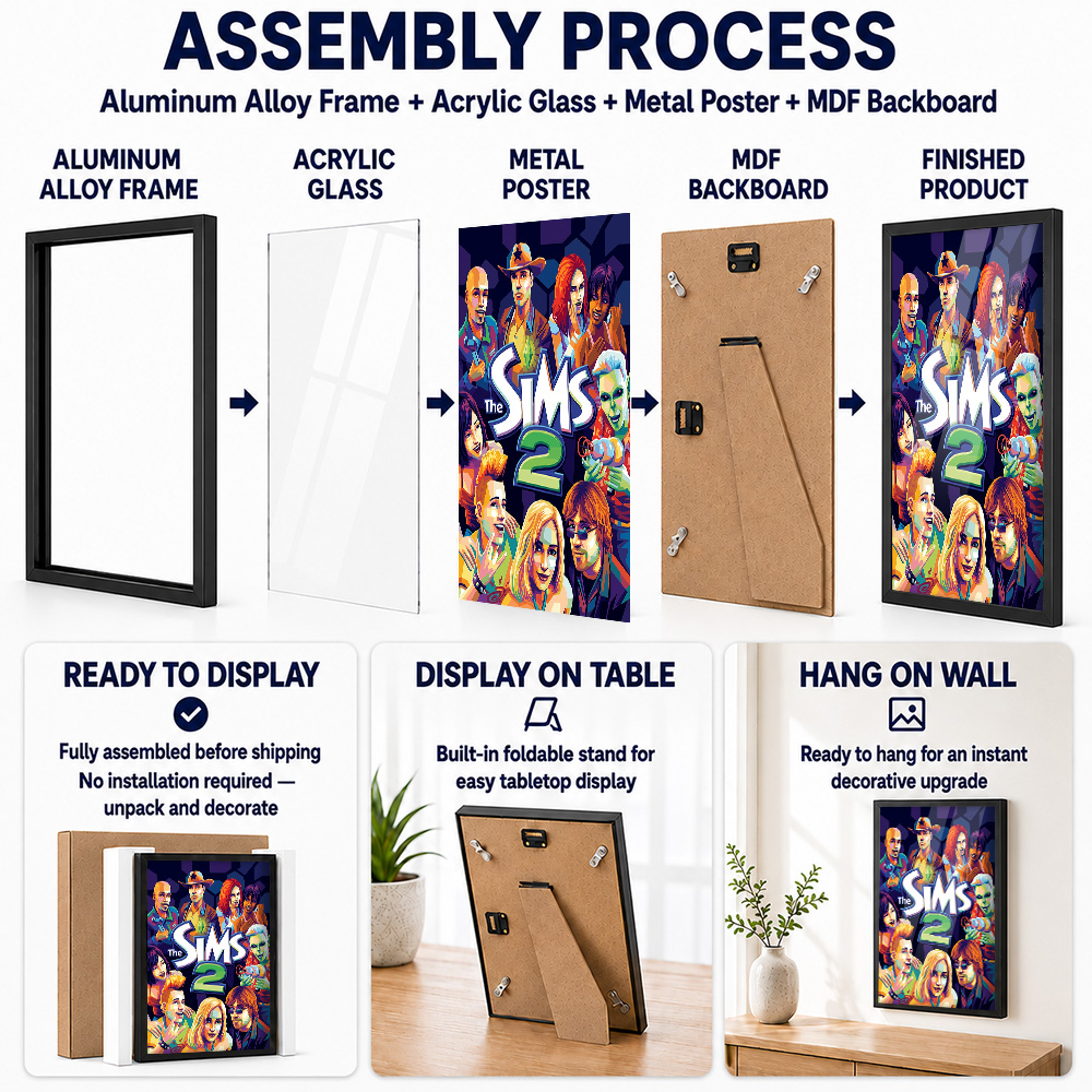 The Sims metalen posters met e - Home Office Room Inspiration recensie en prijs