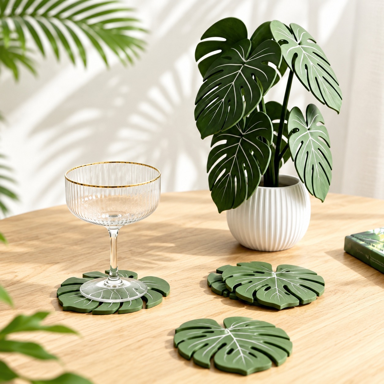 Monstera Plant Coasters 3D-gep - Home Office Layout recensie en prijs