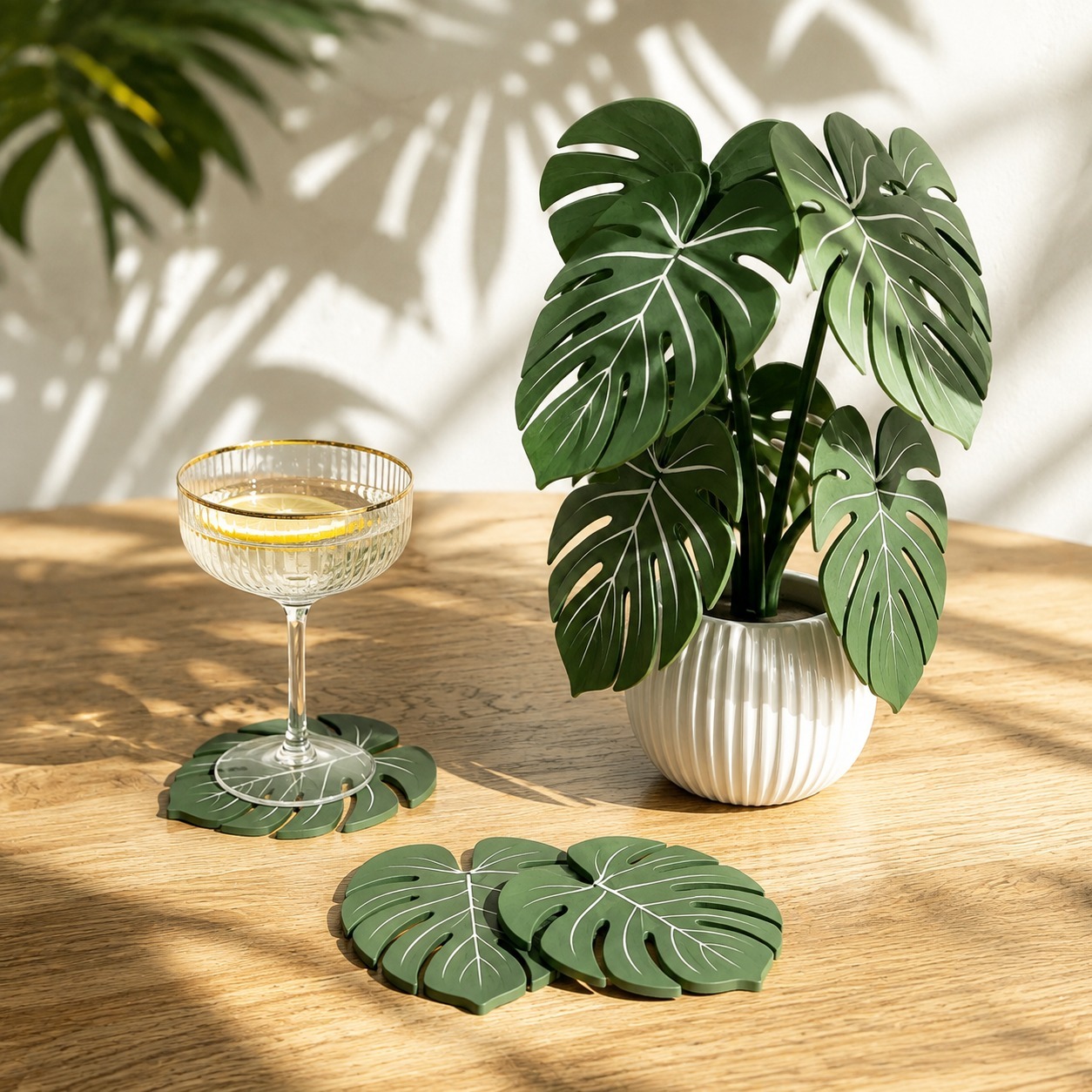 Monstera Plant Coasters 3D-gep - Home Office Layout recensie en prijs