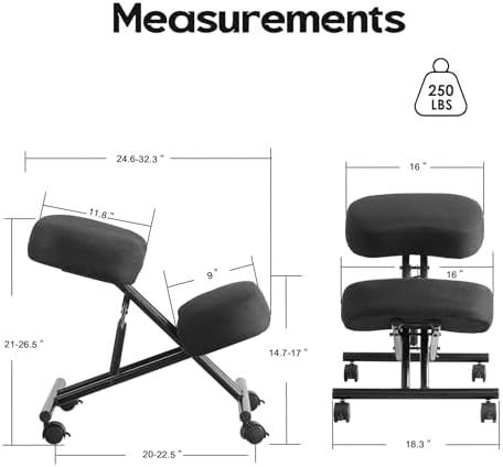 Knielstoel van linnen, ergonom - Ergonomic Office Chair recensie en prijs