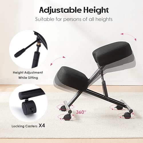 Knielstoel van linnen, ergonom - Ergonomic Office Chair recensie en prijs