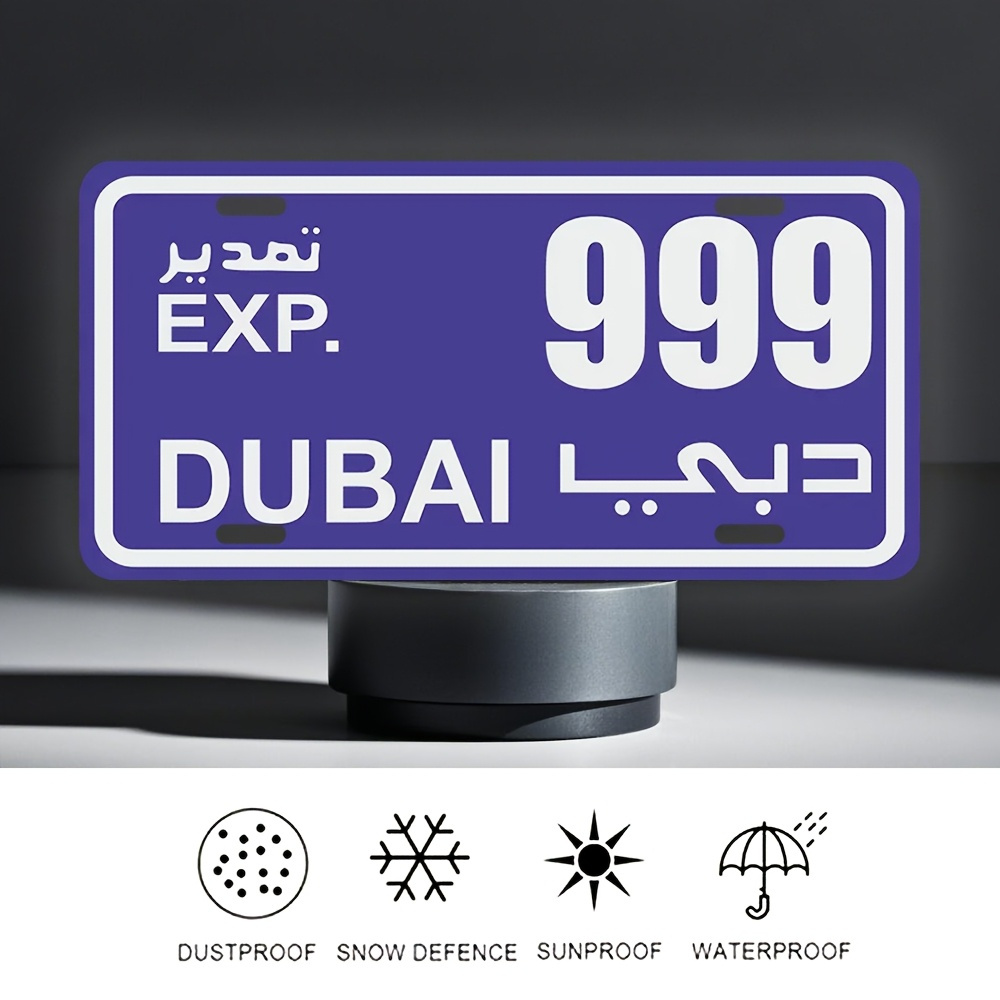 Vintage Dubai kentekenplaat me - Home Office Dubai recensie en prijs